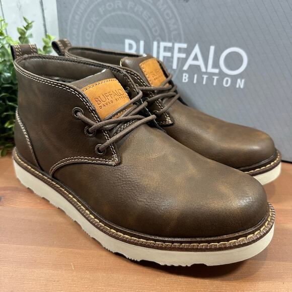 Buffalo David Bitton Men's Metcalf Brown Chukka Boots Size 8 - Picture 2 of 9